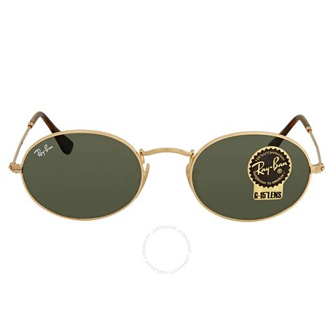 ray ban oval green classic g-15 sunglasses rb3547n 001 48